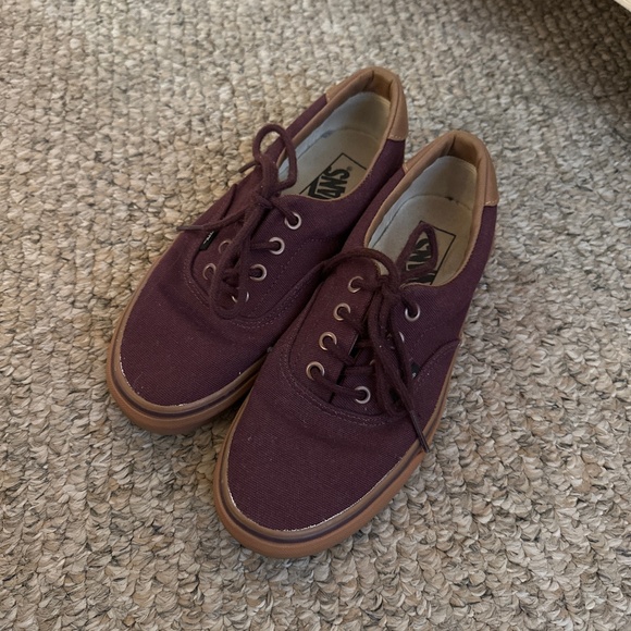 Vans Women's Sneakers in Burgundy and Brown - Picture 1 of 6